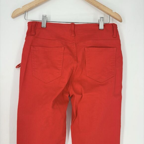 Edikted Red Lace Up Flare Pants Women’s Size M High Waist Corset Style Y2K - Picture 6 of 11